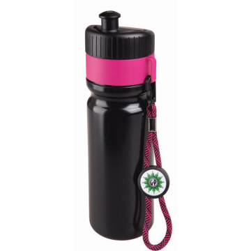 Sportflasche schwarz/magenta