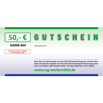 Gutschein über 50,00 Euro