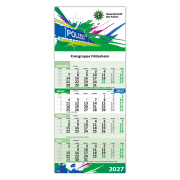 Viermonatsplaner 2027 Zusatzdruck 1c