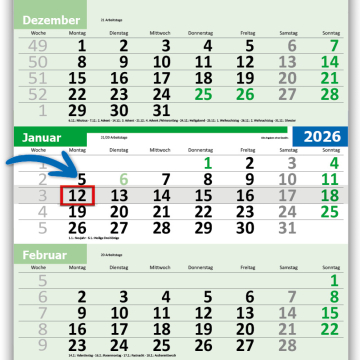 Zusätzlicher Datumschieber