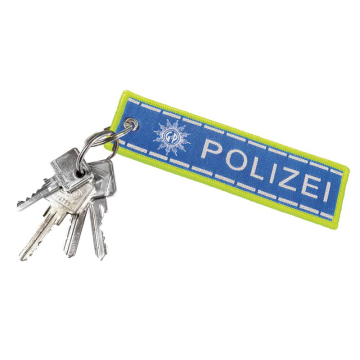 POLIZEI Schlüsselband gelb / blau